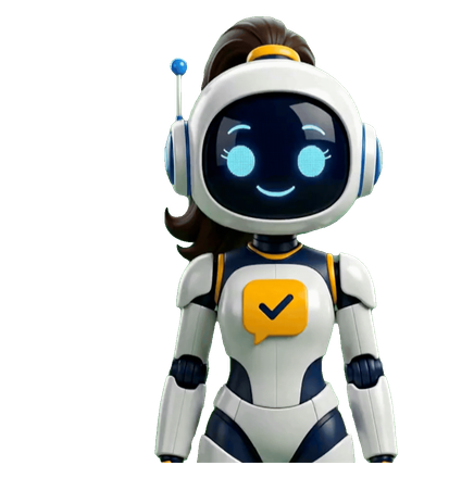 Denize, assistente virtual da IndenizeAI, acenando